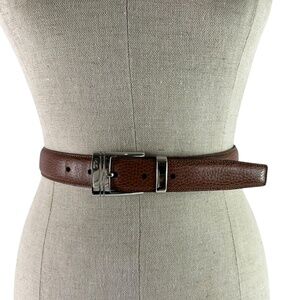 Vintage A TESTONI Genuine Pebbled Tan Leather Belt Size 38
